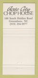 Matchbook Cover - Gate City Chop House Greensboro NC WEAR 30 Strike