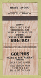Matchbook Cover - Golphis Pizza Restaurant  New Westminster BC 30 Strike