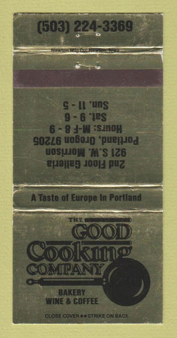 Matchbook Cover - Good Cooking Company Portland OR WEAR 30 Strike