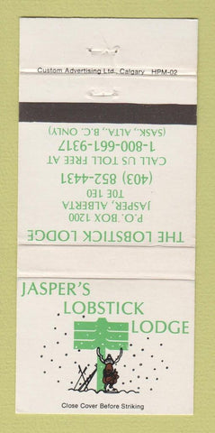 Matchbook Cover - Jasper's Lobstick Lodge Jasper AB  30 Strike