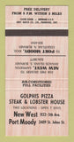 Matchbook Cover - Golphis Pizza Steak Lobster House Burnaby BC 30 Strike