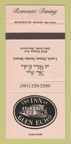 Matchbook Cover - Inn at Glen Echo MD 30 Strike