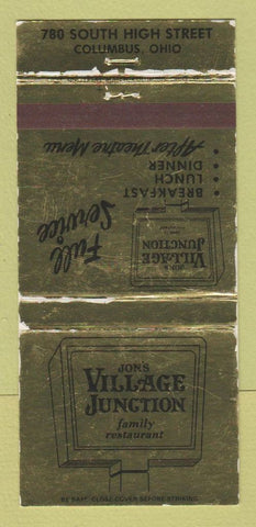 Matchbook Cover - Jon's Village Junction Columbus OH WORN #2 30 Strike