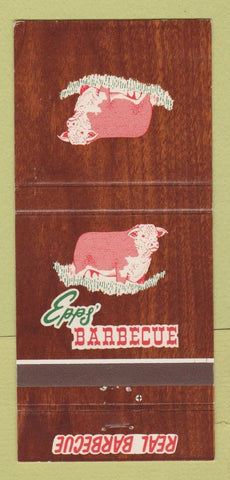 Matchbook Cover - Epps' BBQ Dallas TX 30 Strike
