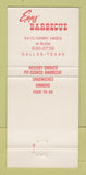 Matchbook Cover - Epps' BBQ Dallas TX 30 Strike