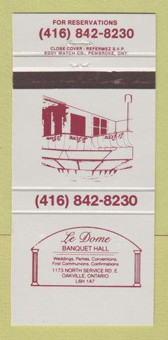 Matchbook Cover - Le Dome Banquet Hall Oakville ON WEAR 30 Strike