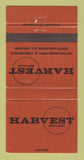 Matchbook Cover - Harvest Restaurant North Vancouver BC 30 Strike