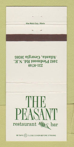 Matchbook Cover - Peasant Restaurant Atlanta GA 30 Strike