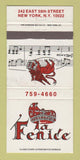 Matchbook Cover - La Fenice Restaurant New York City WEAR 30 Strike