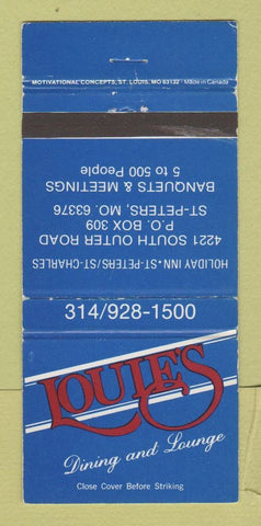 Matchbook Cover - Louie's Restaurant St Peters MO 30 Strike