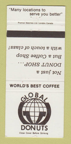 Matchbook Cover - Global Donuts  30 Strike