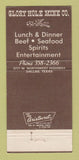 Matchbook Cover - Glory Hole Mine Company Dallas TX 30 Strike