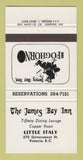 Matchbook Cover - James Bay Inn Little Italy Victoria BC 30 Strike