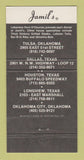 Matchbook Cover - Jamil's Steak House Tulsa OK Dallas Houston TX 30 Strike