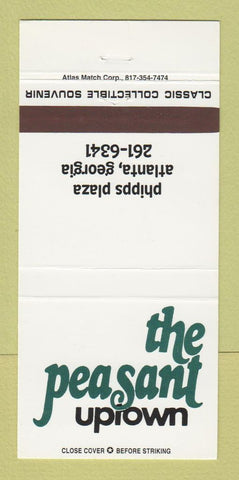 Matchbook Cover - The Peasant Uptown Atlanta GA 30 Strike