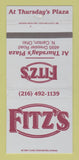 Matchbook Cover - Fitz's Restaurant North Canton OH 30 Strike