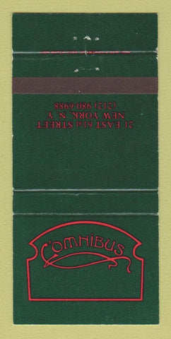 Matchbook Cover - L'Omnibus Restaurant New York City 30 Strike