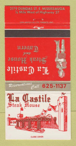 Matchbook Cover - La Castile Steak House Mississauga ON 30 Strike