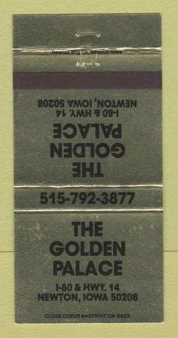 Matchbook Cover - The Golden Palace Newton IA 30 Strike