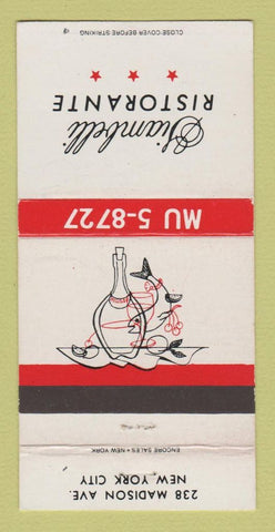 Matchbook Cover - Giambelli Ristorante New York City WEAR 30 Strike