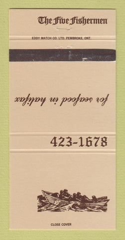 Matchbook Cover - The Five Fishermen Restaurant 30 Strike
