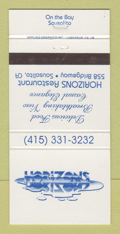 Matchbook Cover - Horizons Restaurant Sausalito CA 30 Strike
