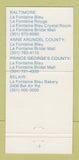Matchbook Cover - La Fontaine Bleu Catering Baltimore MD Belair 30 Strike