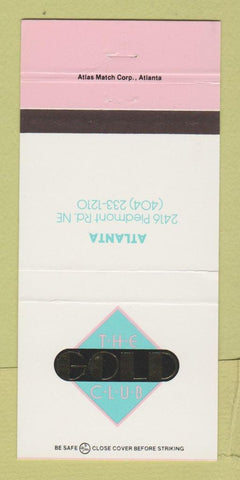 Matchbook Cover - Gold Club Atlanta GA Strip Club 30 Strike