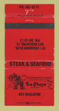 Matchbook Cover - La Choza Restaurant Key Biscayne FL WEAR 30 Strike