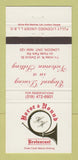 Matchbook Cover - Horse & Hound Restaurant London ON 30 Strike