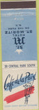 Matchbook Cover - Cafe de la Paix St Moritz New York City NY