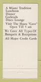 Matchbook Cover - The Hasta Miami FL 30 Strike