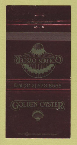 Matchbook Cover - Golden Oyster Restaurant Oakbrook IL Marriott 30 Strike