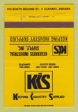 Matchbook Cover - Kegerries Industrial Supply Elkhart IN 40 Strike