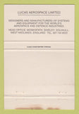 Matchbook Cover - Lucas Aerospace West Midlands UK England WEAR 40 Strike
