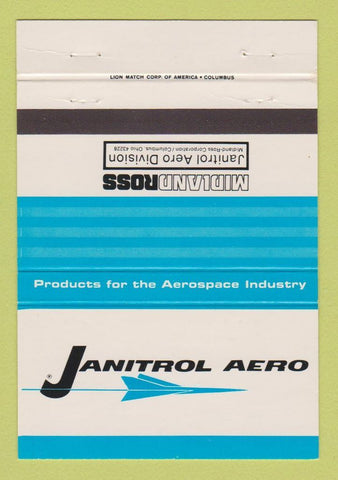 Matchbook Cover - Janitrol Aero Midland Ross Columbus OH 40 Strike