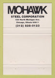 Matchbook Cover - Mohawk Steel Corporation Chicago IL 40 Strike