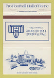 Matchbook Cover - Pro Football Hall of Fame Canton OH NFL WEAR 40 Strike