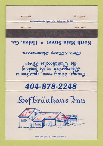 Matchbook Cover - Hof Brauhaus Inn Helen GA WEAR 40 Strike