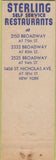 Matchbook Cover - Sterling Cafe Bar Restaurant New York NY
