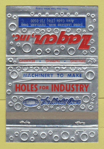 Matchbook Cover - Zagan Drilling Machines Reaming Cleveland OH 40 Strike