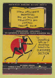 Matchbook Cover - Mountain State Telephone Classified Ads 40 Strike