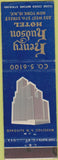 Matchbook Cover - Henry Hudson Hotel New York City NY