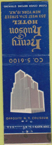 Matchbook Cover - Henry Hudson Hotel New York City NY