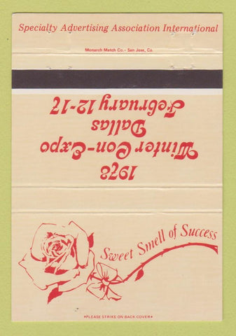 Matchbook Cover - Monarch Match Winter Con Expo Dallas TX 1978 40 Strike