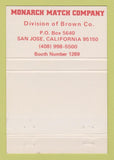 Matchbook Cover - Monarch Match Winter Con Expo Dallas TX 1978 40 Strike