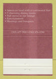 Matchbook Cover - Avon Old Farms Inn Avon CT 40 Strike