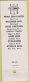 Matchbook Cover - Prince George Hotel New York City NY