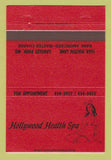 Matchbook Cover - Hollywood Health Spa girlie Langley Park MD 40 Strike