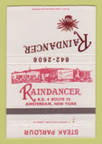 Matchbook Cover - Raindancer Steak Parlour Amsterdam NY 40 Strike